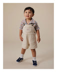 Goldie + Ace - burton denim short overalls - oat