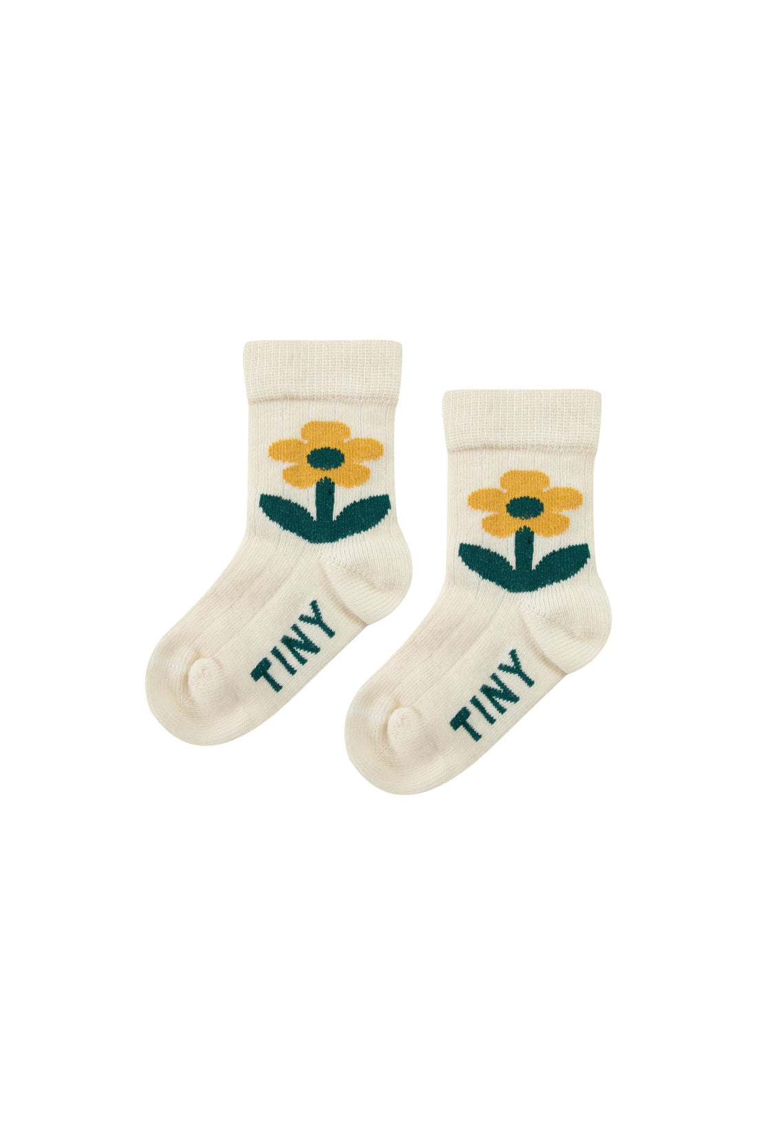 Tiny Cottons - flower socks - light cream