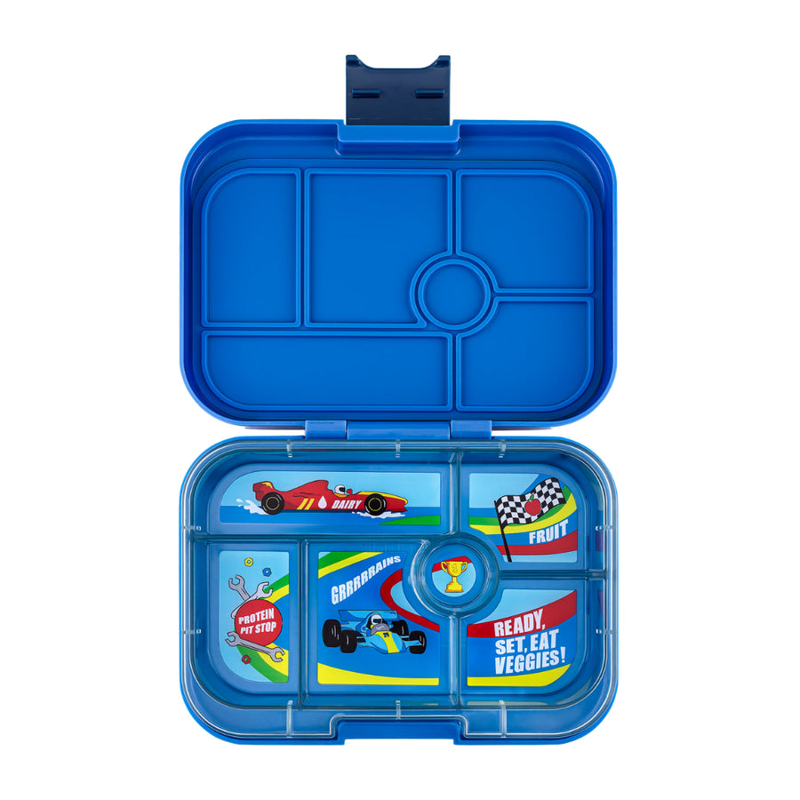Yumbox  - original 6 - Surf blue - Race car tray