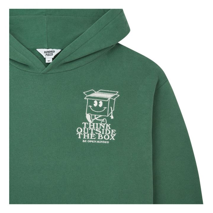 Hundred Pieces - cotton hoodie  - chrome green