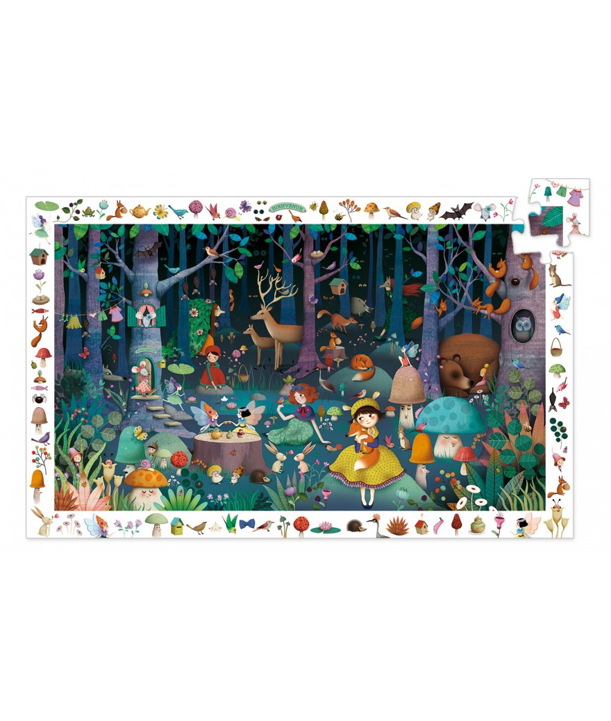 Djeco - observation puzzle - enchanted forest - 100 pcs