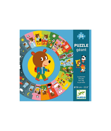 Djeco - giant puzzle - de dag