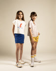 Sun Child - dance - cropped t-shirt - milk