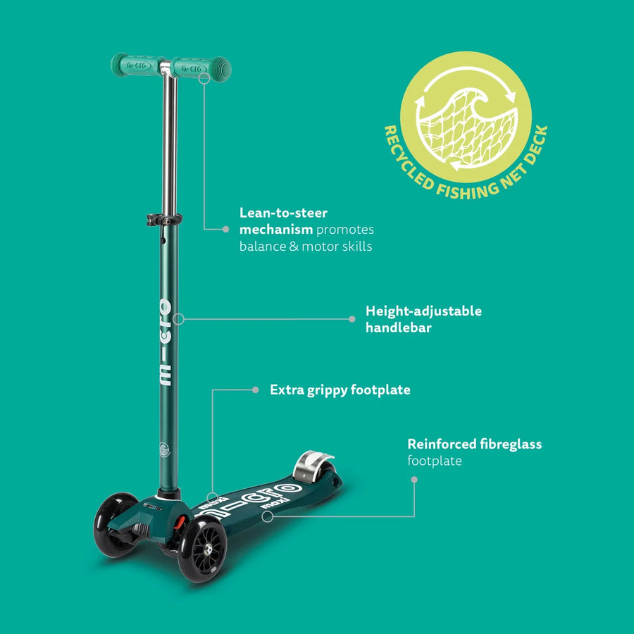 Micro Step - Scooter Maxi Micro deluxe led - eco green