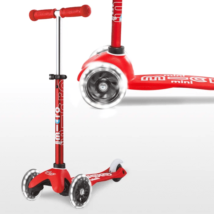 Micro Step - Scooter Maxi Micro deluxe led - red
