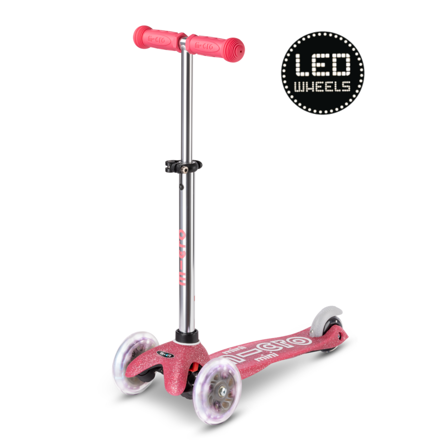 Micro Step - Scooter Mini Micro deluxe led - glitter pink
