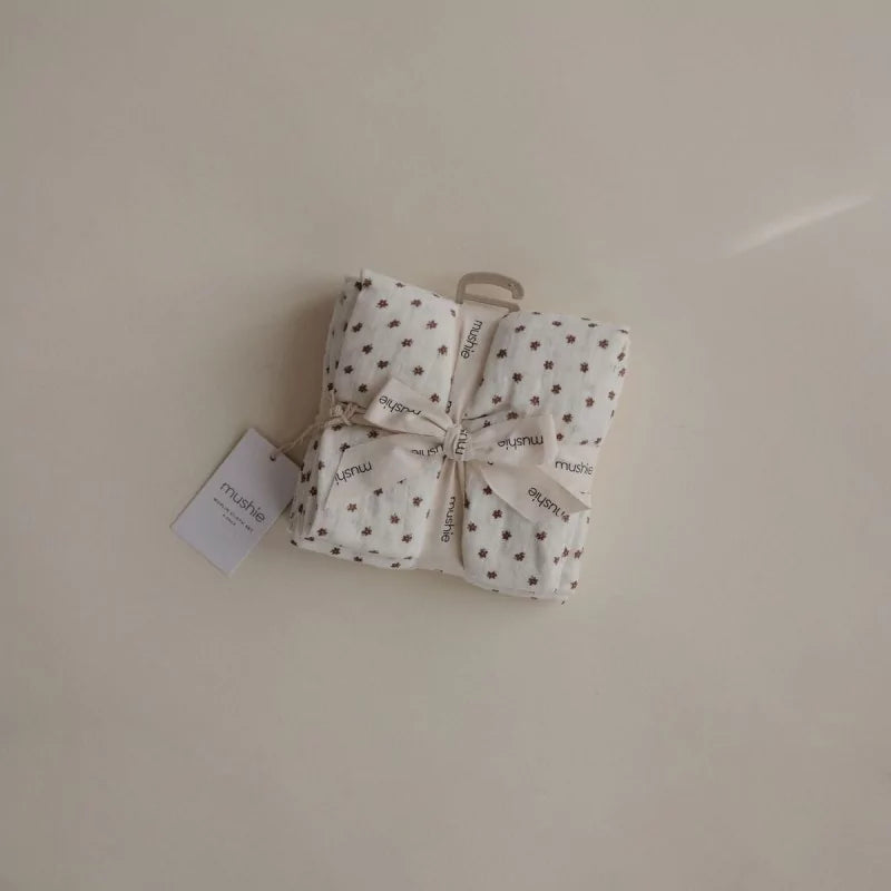 Mushie - 3pack muslin cloths - bloom
