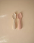 Mushie - 2 starter baby spoons - blush/shifting sand