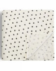 Mushie - swaddle - black daisy