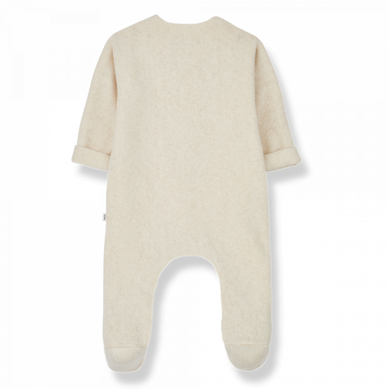 1+ in the family - Gaetan - fleece onesie - ecru