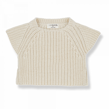 1+ in the family - Indy - knit vest - ecru