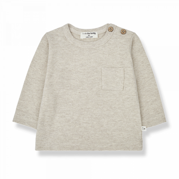 1+ in the family - oriol - ls tee - oatmeal