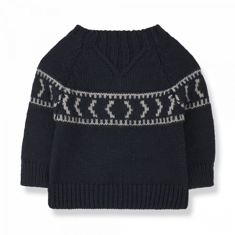 1+ in the family - mieke - knit sweater - navy