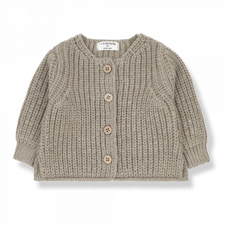 1+ in the family - delphine - knit cardigan - taupe