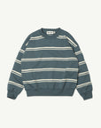 Main Story - bubble sweatshirt - balsam green stripe fleece