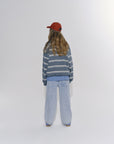 Main Story - bubble sweatshirt - balsam green stripe fleece