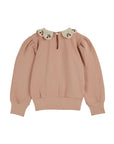 Emile et Ida - sweatshirt embrodery collar - blush