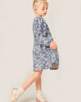 Mipounet - SPECIAL US clementine jacquard dress OVER THE KNEE VERSION - blue