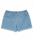 Emile et Ida - kids - embroided shorts - light denim