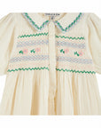 Emile et Ida - baby - embroided smock dress - ecru