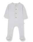 1+ in the family - guim - striped rib onesie - misty blue