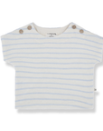 1+ in the family - tomaso - terry tee - misty blue stripes