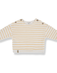 1+ in the family - enzo - terry sweatshirt - peach stripes