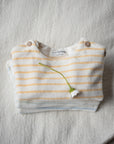 1+ in the family - enzo - terry sweatshirt - misty blue stripes