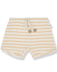 1+ in the family - dimitri - terry shorts - peach stripes