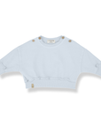 1+ in the family - job - soft fleece sweatshirt top - misty blue