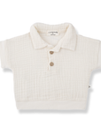 1+ in the family - guido - muslin polo - ecru