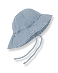 1+ in the family - daniele - muslin denim sunhat - washed blue