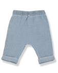 1+ in the family - francesco - muslin denim trousers - washed blue