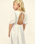 Mipounet - lisa swiss lace flower dress - white (coming end of February)