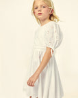 Mipounet - lisa swiss lace flower dress - white (coming end of February)