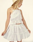 Mipounet - lisa swiss lace flower skirt - white (coming end of February)