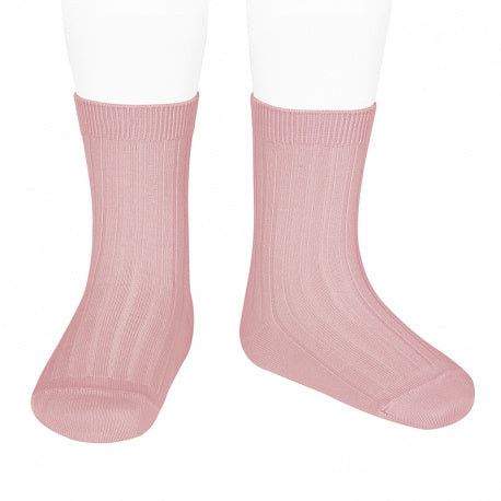 Condor - basic rib short socks - 2.016/4 526 - pale pink