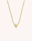 Mya Bay - necklace - gilded gold - hammered heart