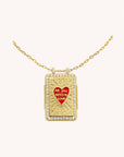 Mya Bay - necklace - gilded gold - red heart boheme