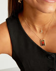Mya Bay - necklace - gilded gold - red heart boheme