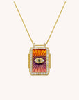 Mya Bay - necklace - gilded gold - pink rainbow eye boheme
