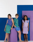 Bonmot - kids shorts - allover halfs - mid blue