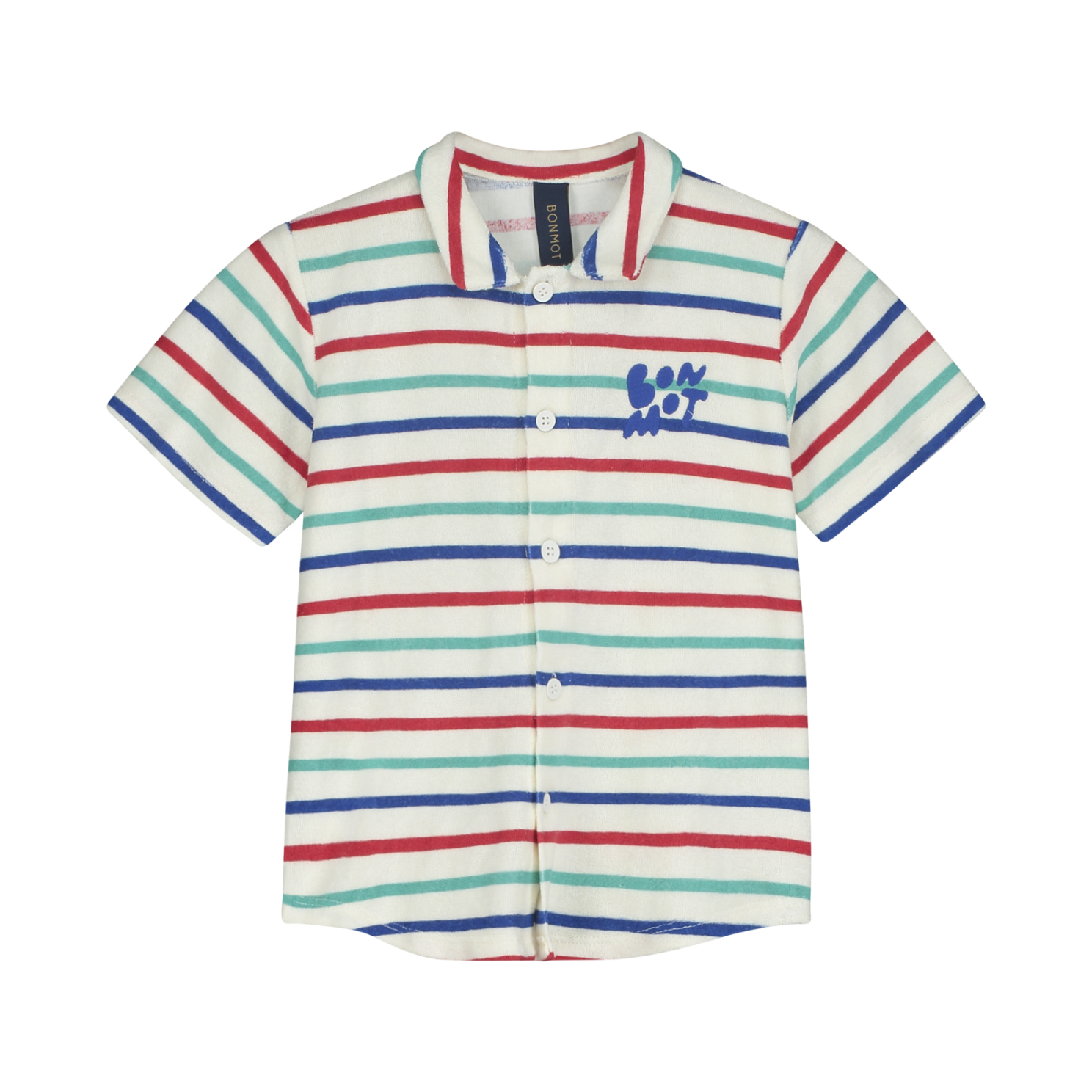 Bonmot - kids terry shirt - stripes - ivory