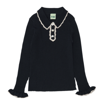 Fub - polo blouse - dark navy