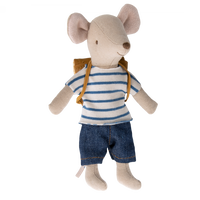 MAILEG - tricycle mouse - big brother with bag
