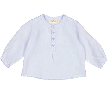Marmar - totoro - baby linen shirt - blue mist