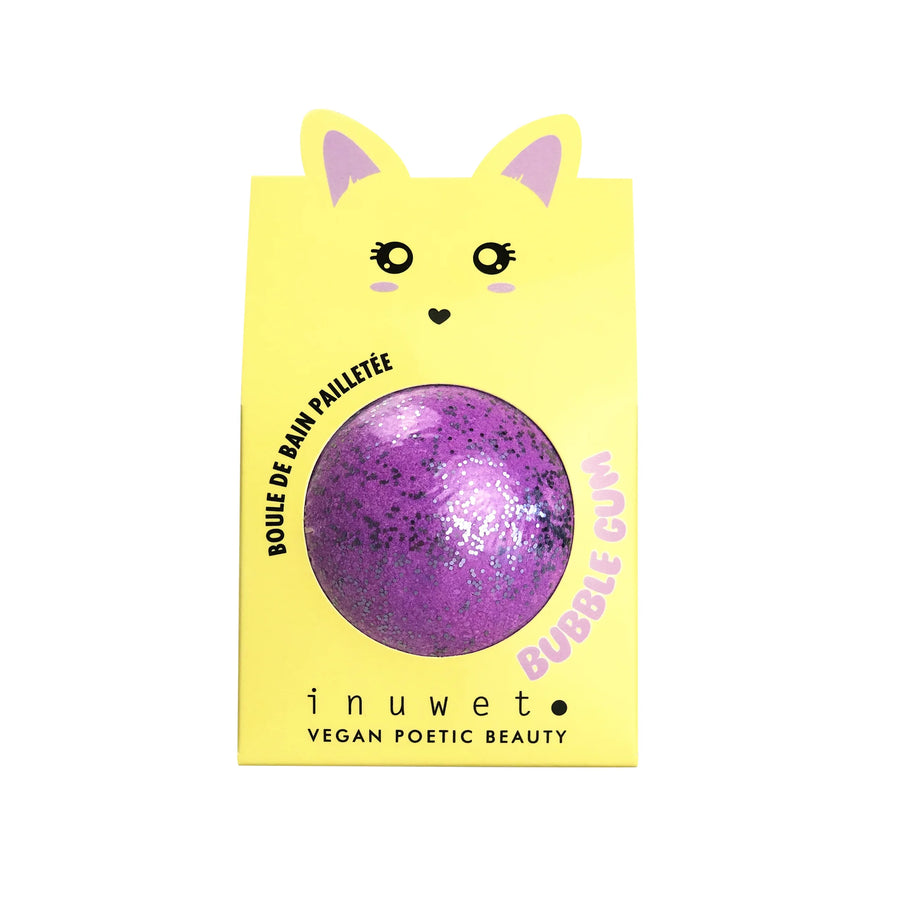 Inuwet - Glitter bath Bomb - bubble gum