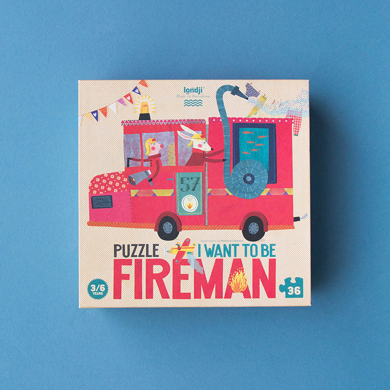 Londji - Puzzle - I want to be... Firefighter - Hyggekids