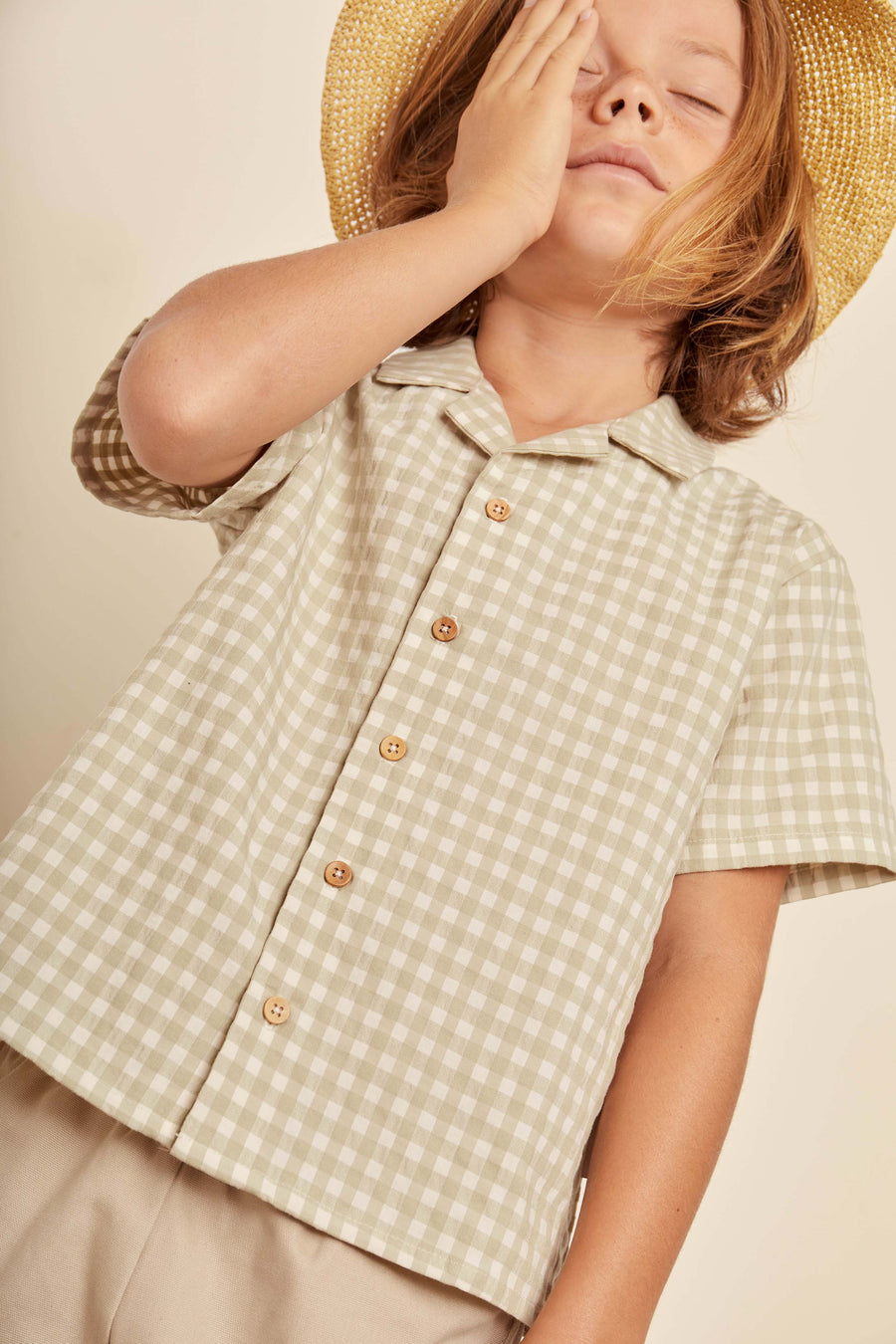 Mipounet - MATTEO VICHY SHIRT - sage