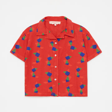 Weekend house kids - tangram shirt - red